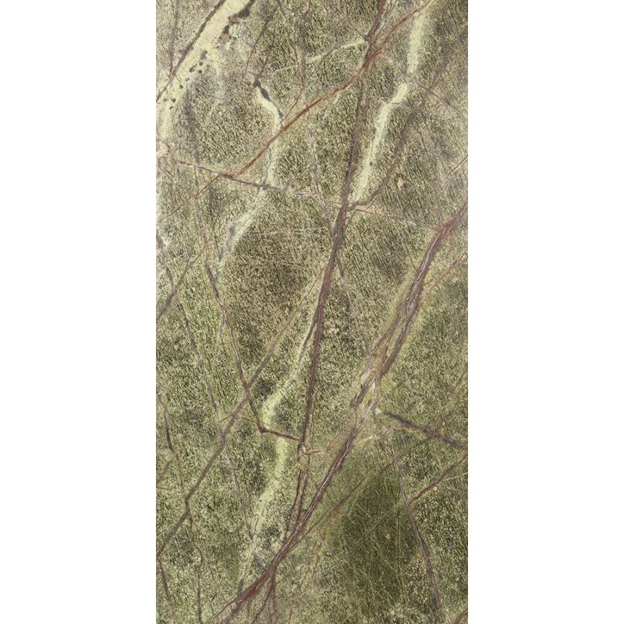 Płytki marmurowe kamienne naturalne podłogowe Rain Forest Green 61x30,5x1,2 cm szczotkowany