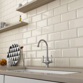 płytka ceramiczna glazura ścienna łazienkowa do kuchni metro beige 10x20 cm kuchnia łazienka