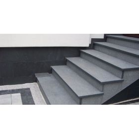 granit płomieniowany schody padang dark impala stopnice g654 zewnętrzne