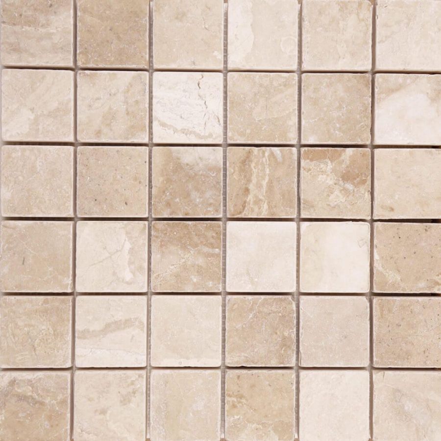 mozaika kamienna beżowa marmurowa naturalna Diana Royal 30,5 x 30,5 x 1 cm kostka 4,8x4,8 x 1 cm mozaika kamienna beżowa marmurowa naturalna Diana Royal 30,5 x 30,5 x 1 cm kostka 4,8x4,8 x 1 cm