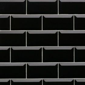 płytka ceramiczna glazura ścienna łazienkowa do kuchni metro black 10x20 cm kuchnia łazienka
