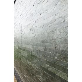 Kamień Elewacyjny Dekoracyjny Ścienny Ozdobny Naturalny Łupek Silver Grey 30x10x1 cm