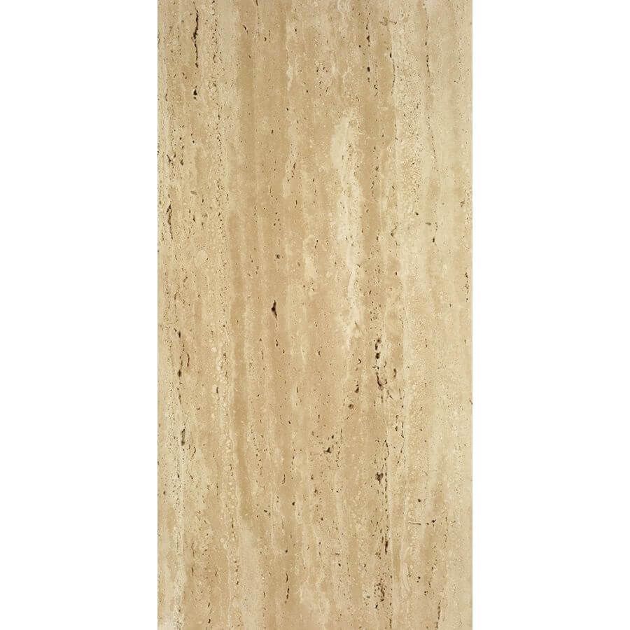 Płytki trawertyn kamienne naturalne podłogowe ozdobne trawertynowe szczotkowany Ivory Classic Beżowy 61x40,6x1,2 cm