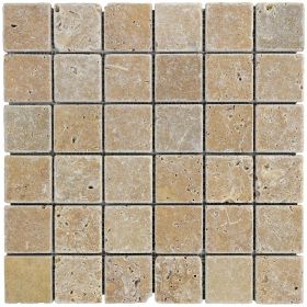 mozaika kamienna trawertynowa naturalna  Noce / 30,5 x 30,5 x 1 cm / kostka 4,8 x 4,8 x 1 cm