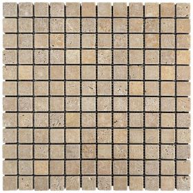 mozaika kamienna trawertynowa naturalna  Noce / 30,5 x 30,5 x 1 cm / kostka 2,3 x 2,3 x 1 cm