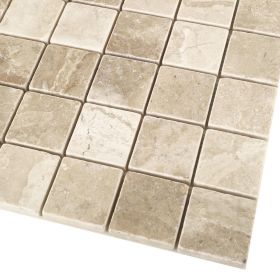 mozaika kamienna marmurowa naturalna Diana Royal 30,5 x 30,5 x 1 cm kostka 4,8 x 4,8 x 1 cm
