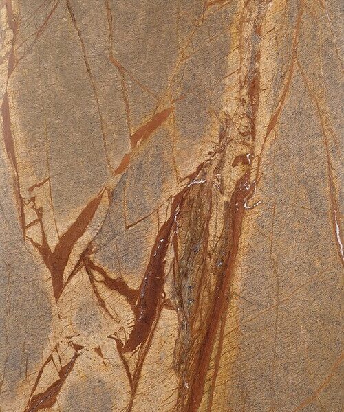 Płytki marmurowe kamienne naturalne podłogowe Rain Forest Brown 61x30,5x1 cm polerowane