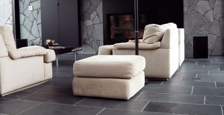 płytki łupek podłogowy Brazylia nero black czarny kamień naturalny