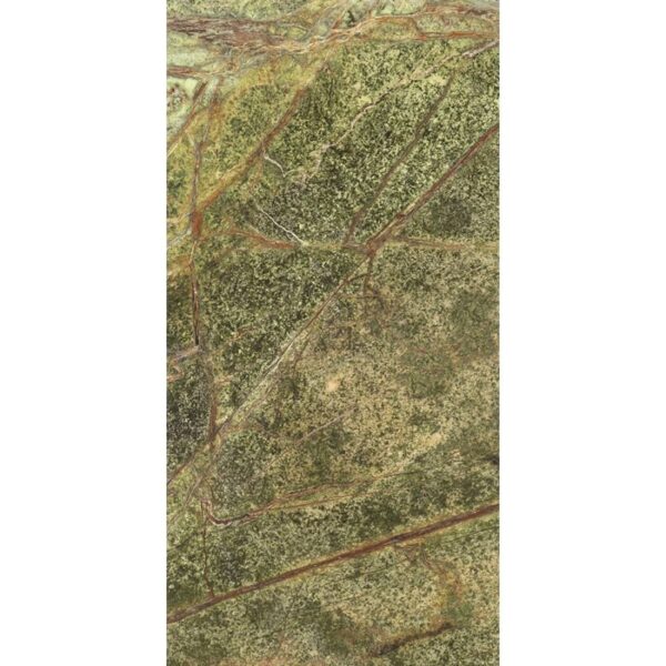 Płytki marmurowe kamienne naturalne podłogowe polerowany Rain Forest Green 61x30,5x1,2 cm